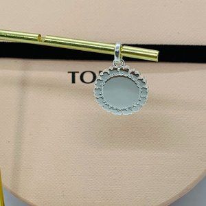 TOUS Pendant Silver Straight medallion Pendant sterling silver with bear bezel